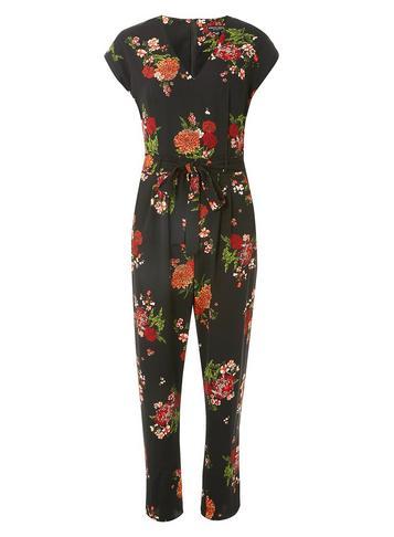 Dorothy Perkins Black Oriental Printed Jumpsuit
