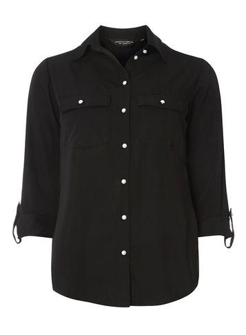 Dorothy Perkins Black Soft Touch Casual Shirt