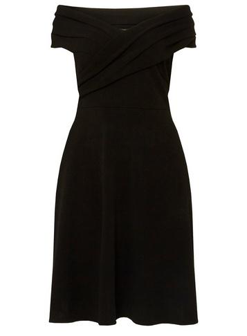 Dorothy Perkins *dp Curve Black Bardot Fit And Flare Dress