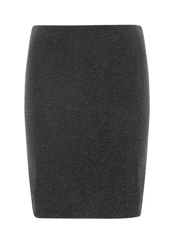 Dorothy Perkins *tall Black And Gold Mini Tube Skirt