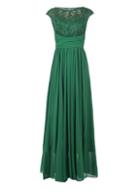 *jolie Moi Green Lace Detail Maxi Dress