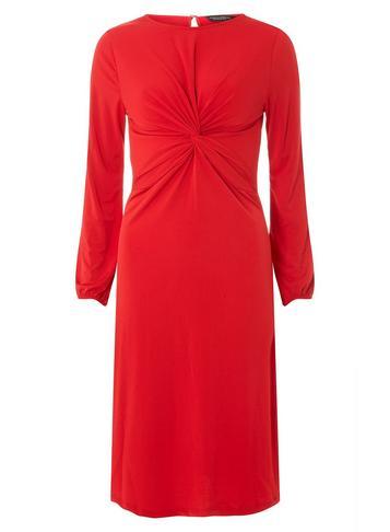 Dorothy Perkins Red Manipulated Midi Shift Dress