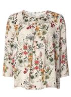 Dorothy Perkins *only 3/4 Sleeve Botanic Print Top