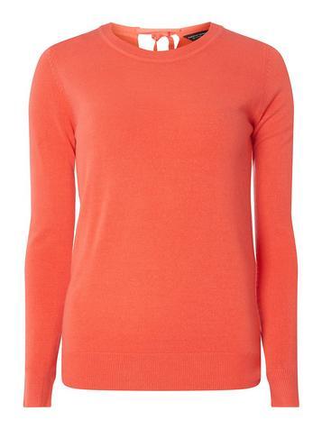 Dorothy Perkins Coral Bow Tie Back Jumper