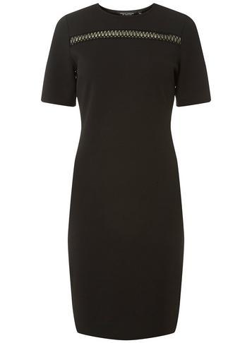 Dorothy Perkins *black Trim Bodycon Dress