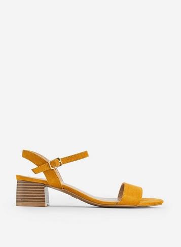 Dorothy Perkins Yellow Square Toe Sandals