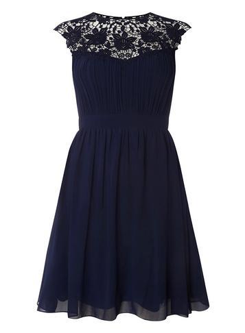 Dorothy Perkins *showcase Navy 'april' Prom Dress