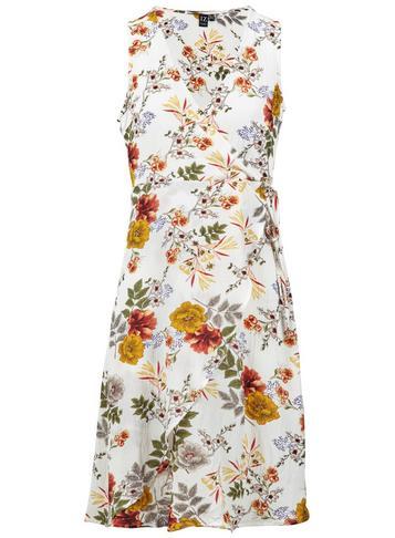 Dorothy Perkins *izabel London White Floral Print Wrap Dress