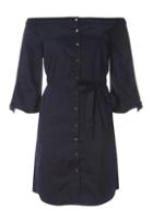 Dorothy Perkins Navy Poplin Bardot Shift Dress