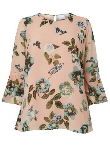 Dorothy Perkins *juna Rose Curve Multi Colour Floral Print Blouse