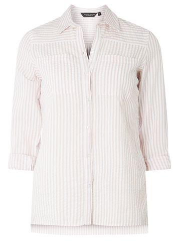 Dorothy Perkins Blush Textured Striped Shirt
