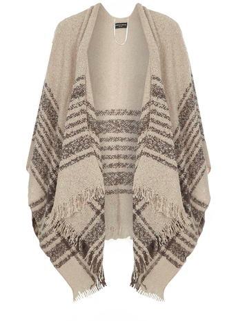 Dorothy Perkins Oat Stripe Boucle Cape