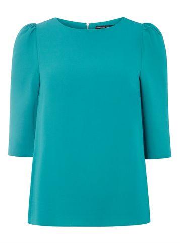 Dorothy Perkins Teal Puff Sleeve Top