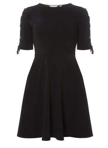 Dorothy Perkins Petite Eyelet Trim Skater Dress