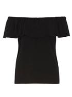 Dorothy Perkins Black Ruffle Bardot Top