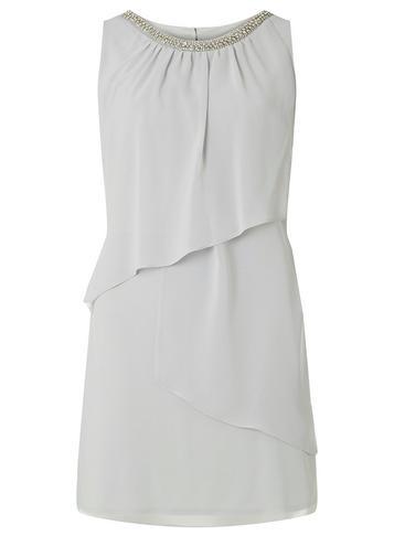 Dorothy Perkins *billie & Blossom Grey Tiered Trapeze Dress