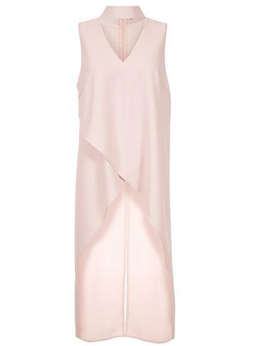 Dorothy Perkins *quiz Stone Chiffon Long Choker Top