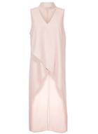 Dorothy Perkins *quiz Stone Chiffon Long Choker Top