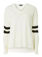 Dorothy Perkins Ivory V-neck Striped Jumper