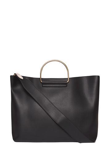 Dorothy Perkins Black Metal Handle Shopper Bag