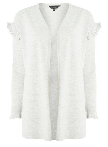 Dorothy Perkins Grey Ruffle Shoulder Cardigan