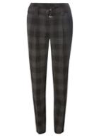 Dorothy Perkins *tall Multi Coloured Checked Tapered Ankle Grazer Trousers