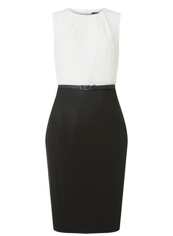 Dorothy Perkins Black And White Colourblock Dress