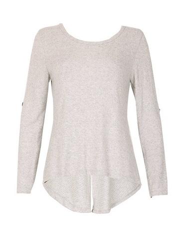 *izabel London Light Grey Long Sleeve Top