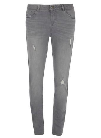 Dorothy Perkins *tall Grey 'casey' Relaxed Skinny Jeans