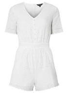 Dorothy Perkins White Broderie Playsuit