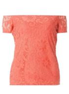 Dorothy Perkins Coral Lace Bardot Top