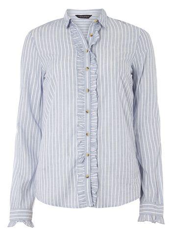 Dorothy Perkins *tall Stripe Frill Front Shirt