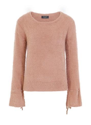 *girls On Film Mocha Tie Cuff Jumper