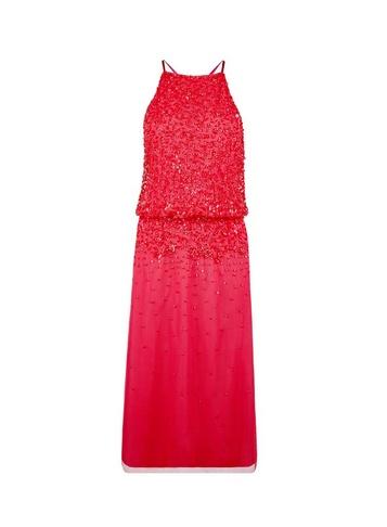 *showcase Pink Embellished Midi Dress