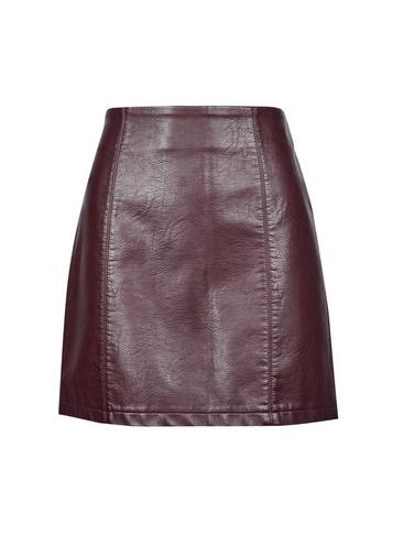 Dorothy Perkins Petite Berry Pu Mini Skirt