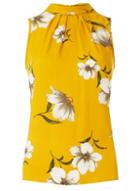 Dorothy Perkins Ochre Floral Tie Back Top