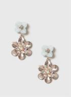 Dorothy Perkins Sequin Drop Flower Earrings
