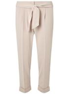Dorothy Perkins Petite Beige Tapered Trousers