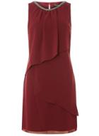 Dorothy Perkins *billie And Blossom Mulberry Embellished Trapeze Dress