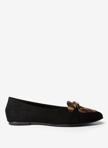 Dorothy Perkins Black And Leopard Larry Pointed Pumps