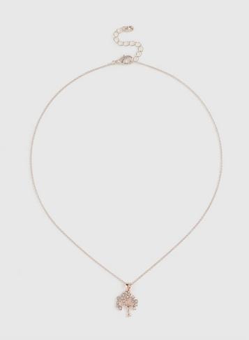 Dorothy Perkins Rose Gold Tree Of Life Necklace