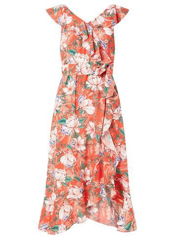 Dorothy Perkins Petite Red Ruffle Skater Dress