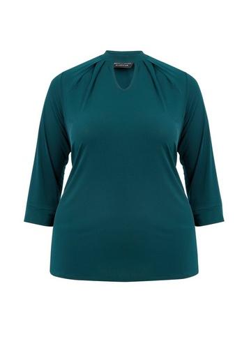 Dorothy Perkins *dp Curve Green Pleat Neck Top