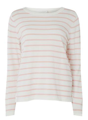 Dorothy Perkins *vila White And Pink Crew Knitted Top