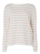 Dorothy Perkins *vila White And Pink Crew Knitted Top