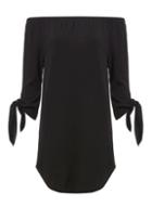 Dorothy Perkins *izabel London Black Cuffs Pocketed Dress