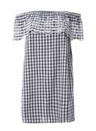 Dorothy Perkins Gingham Embroidered Bardot Dress