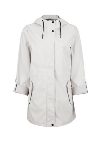 Dorothy Perkins Grey Spot Print Lined Raincoat
