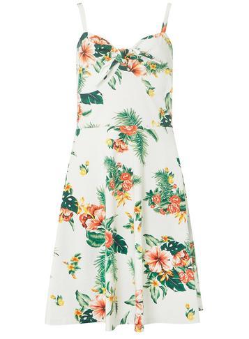 Dorothy Perkins Ivory Floral Strappy Skater Sundress