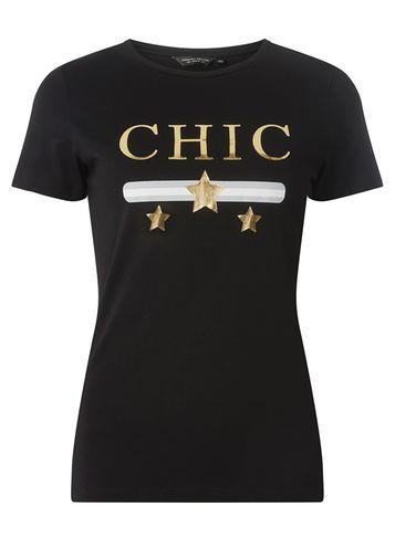 Dorothy Perkins Black Chic Print T-shirt